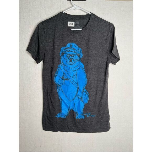 Vintage MVSport Paddington T-Shirt Mens Small Gray Bear Care of the Wind Tee Y2K - Picture 1 of 7